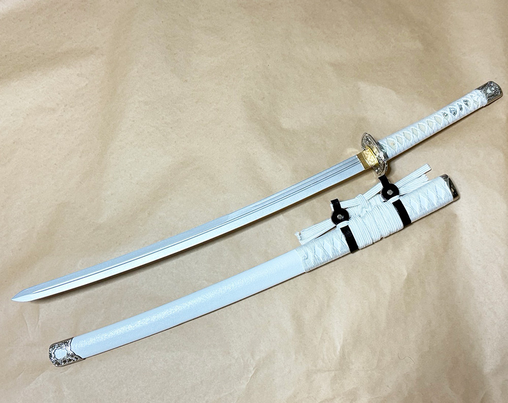 竹光「小烏丸」刀剣乱舞 全長95cm/約62.8cm刃長 鋒両刃造 時代劇小道具