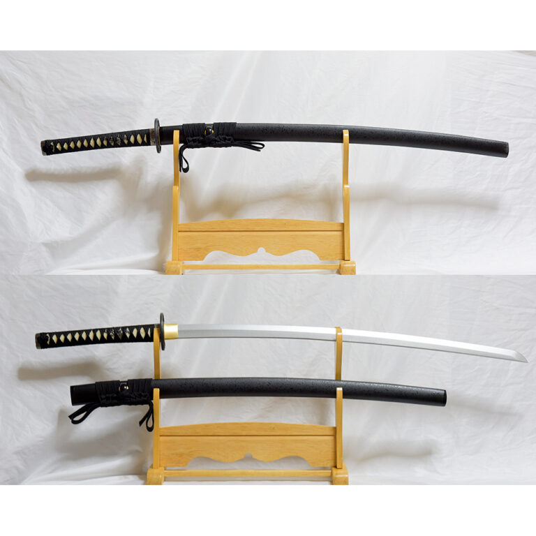 竹光模造刀 黒石目・大刀 金具なし鞘 102cm2尺3寸5分刃長 安い安価日本刀打刀・時代劇小道具