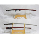 竹光模造刀 赤石目・大刀 金具なし鞘 安い安価 全長102cm 2尺3寸5分刃長 日本刀打刀・稽古練習・撮影用・時代劇小道具