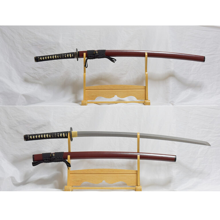 竹光模造刀 赤石目・大刀 金具なし鞘 安い安価 全長102cm 2尺3寸5分刃長 日本刀打刀・稽古練習・撮影用・時代劇小道具